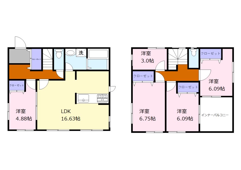 ハイランド4丁目一建設間取り図